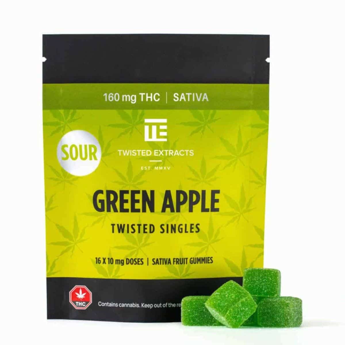 Twisted Singles Sour Green Apple