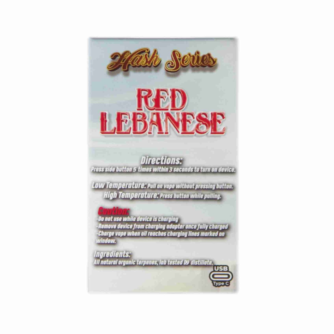 Burn Disposable Vapes – Red Lebanese (Hybrid) (3 Gram) - Image 2