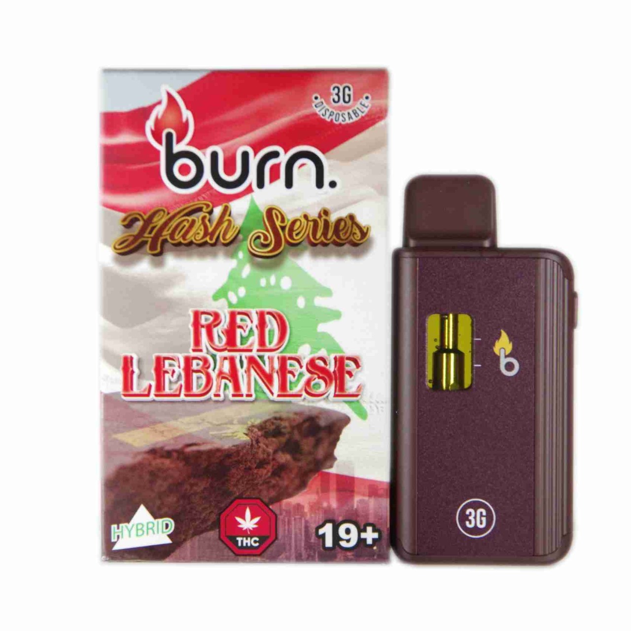 Burn Disposable Vapes – Red Lebanese (Hybrid) (3 Gram)